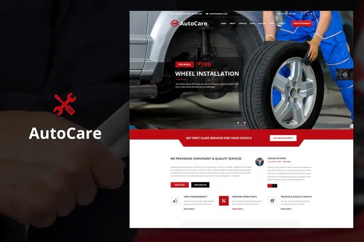 Auto Care - Car Mechanic Drupal  8
